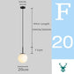 Mid-Century Modern Glas Ball Pendelleuchte