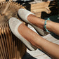 Frendorf | Frauen Rundzehen-Flachschuhe Einfarbige Strickslippers Legere Atmungsaktive Ballerinas Frauen Flachschuhe Loafers Frauen