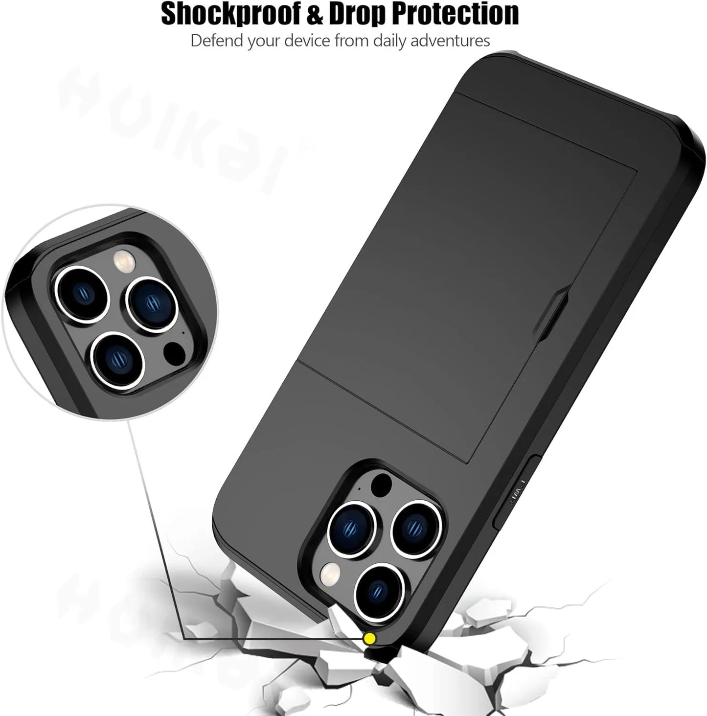 Frendorf | LuxShield iPhone-Hülle mit Kartenhalter | Schlankes Design | Kartenaufbewahrung | Schutz & Stil