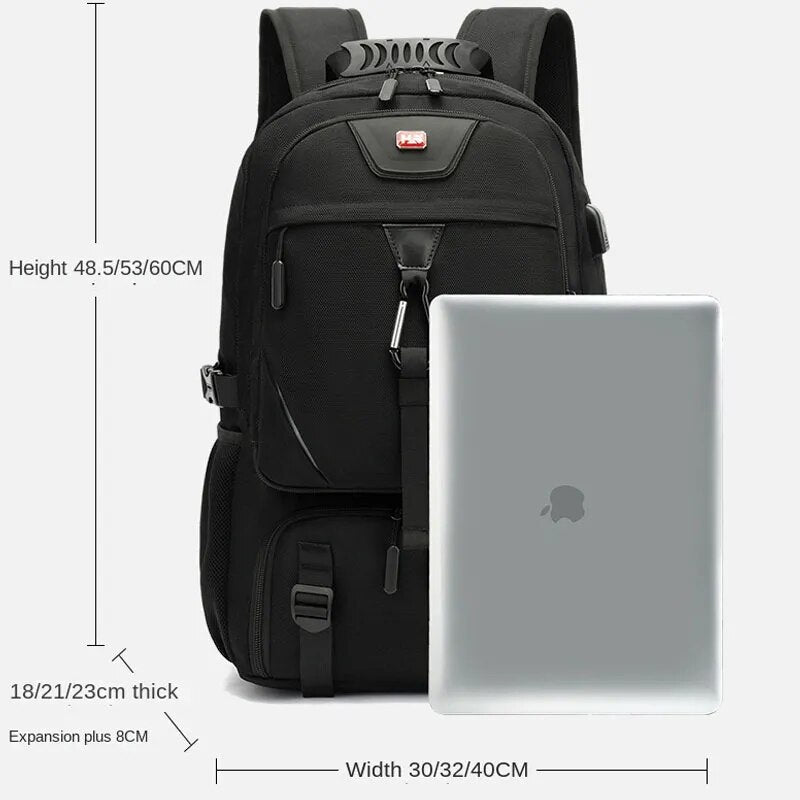 Frendorf | Tech Trek Pro 50-80L – Der ultimative Rucksack mit USB-Ladeanschluss | Langlebig & Geräumig