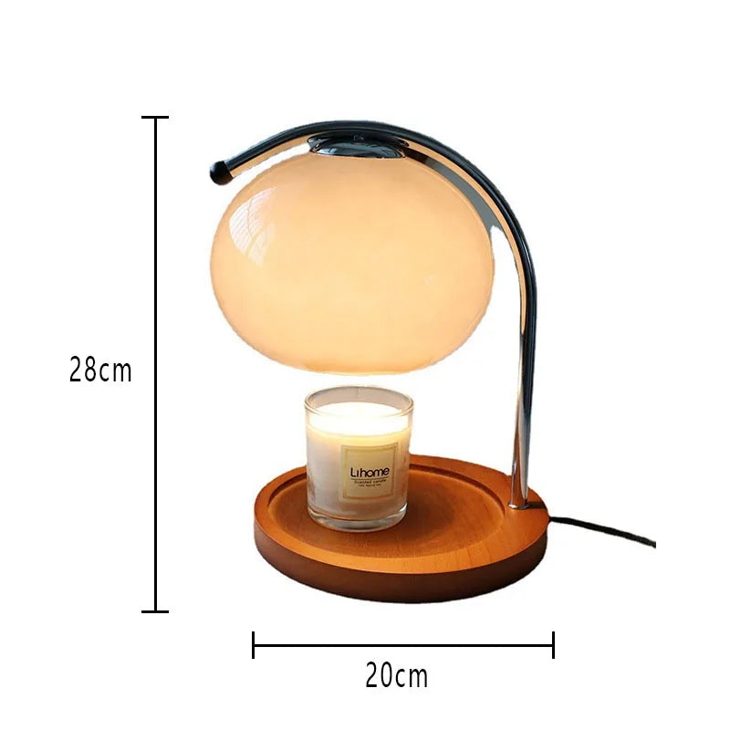 Vintage Glas Tischlampe Kerzenwärmer - Evie