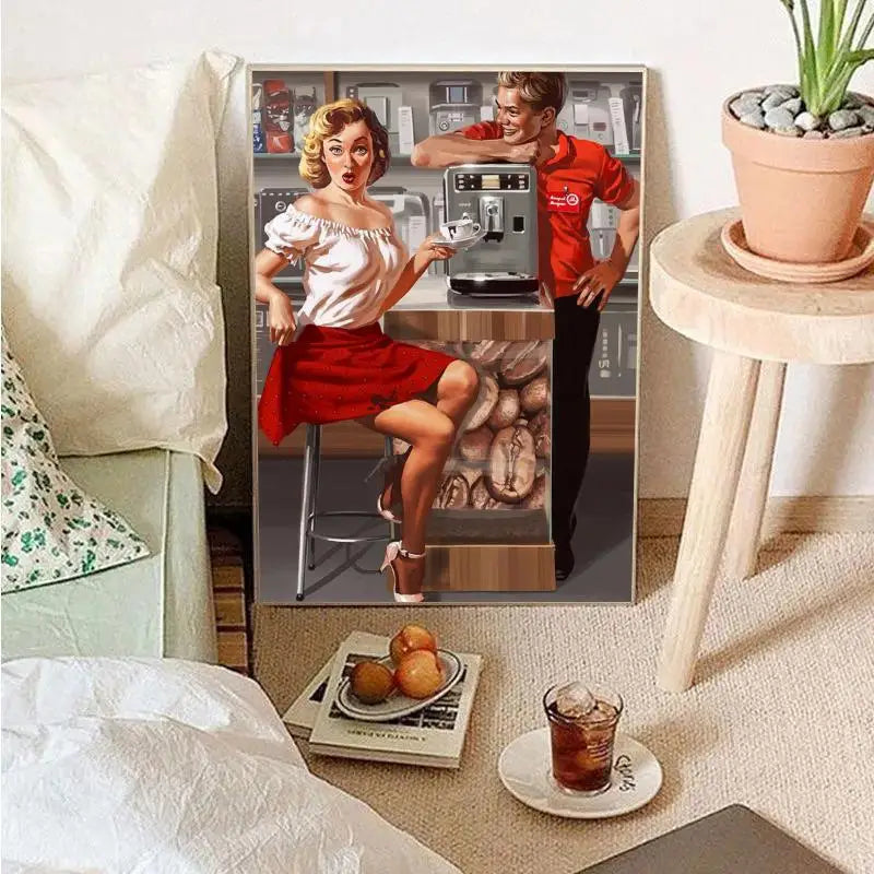 New Russian Shabby Chic Girls Poster Wall Art Home Decor Room Decor Digital Painting Living Room Restaurant Kitchen Art