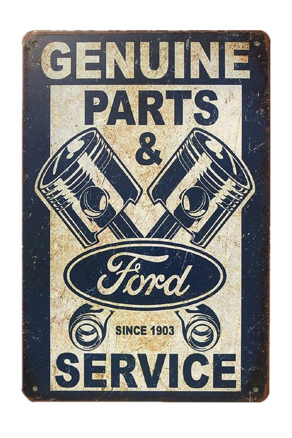 Retro Auto Service Metallposter