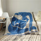 Abstract Blue Muse Decke
