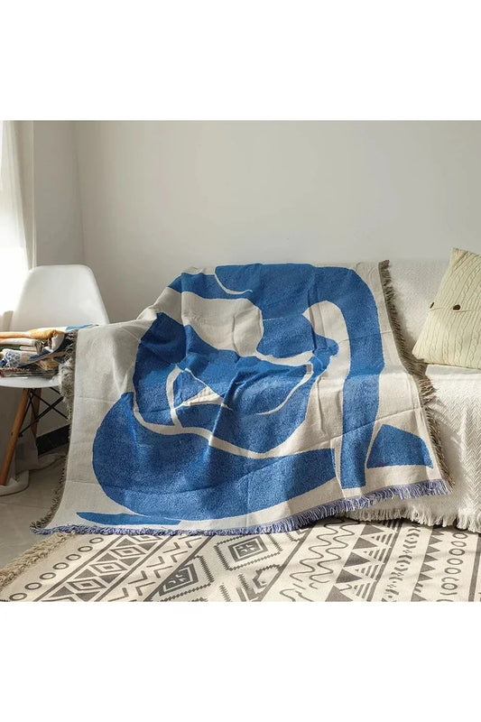 Abstract Blue Muse Decke