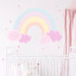 Frendorf | Cartoon Wandtattoos pinker Regenbogen Wolken Sterne