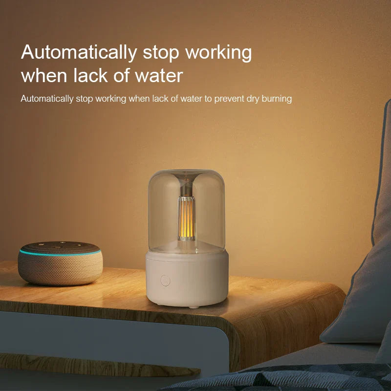 Retro Aroma Diffuser mit Nachtlicht - USB ätherischer Öl-Luftbefeuchter für Zuhause und Büro