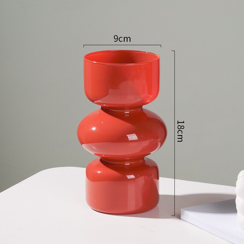 Glas Tier Vase - Mehrfarben