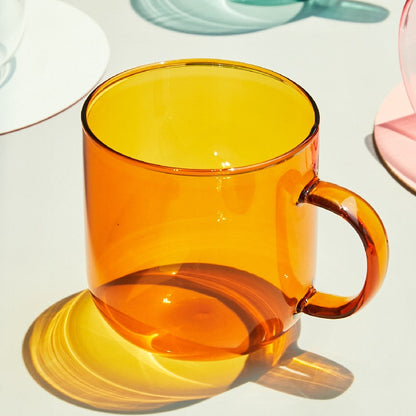 Hitzebeständige bunte Kaffeegläser mit Henkel, Haushalts-Milch-Frühstücksbecher, nordische moderne Trinkgläser