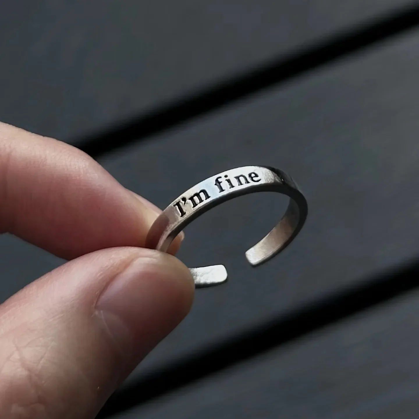Frendorf | Ich bin in Ordnung, rette mich, verstellbarer Paar-Ring