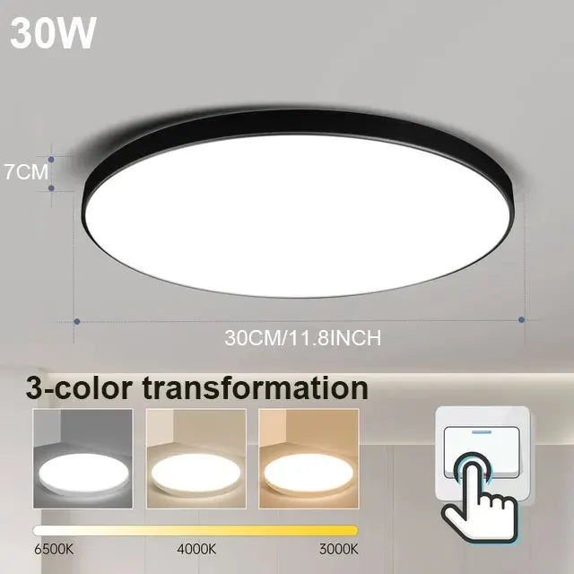 Frendorf | Moderne LED-Deckenlampe – 18W/30W/40W/72W Runde Deckenleuchte für Wohnzimmer, Schlafzimmer, Küche und Badezimmer