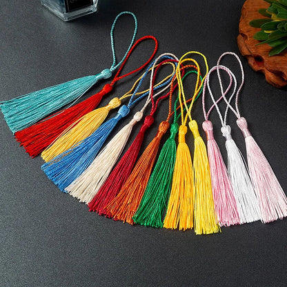 35 Stück Farbgemisch Lesezeichen Quasten - 13 cm Mini Quasten mit Schlaufen für DIY Bastel- und Schmuckherstellungszubehör