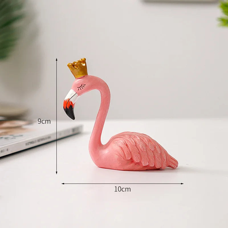 Nordic Flamingo Figurine Figure Statue Sculpture Living Room Office Wedding Party Ornaments Home Decor Decoration Accessories