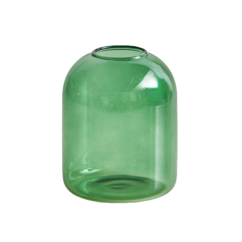Farbenfroher Glas-Teelichthalter