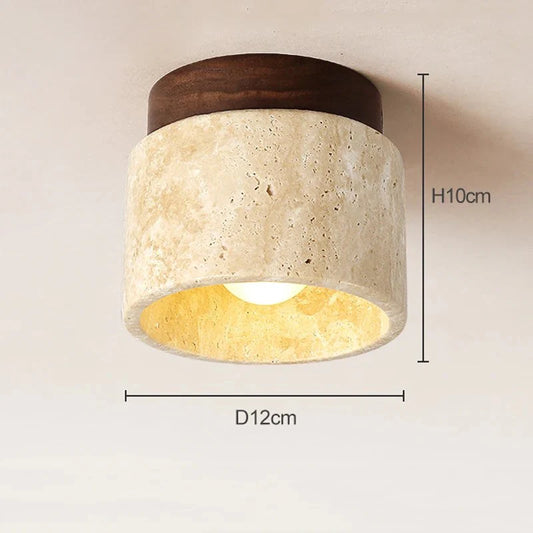Wabi Sabi Gelbe Marmor Deckenleuchte