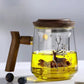 Hochwertige hitzebeständige Glasmug Tee Wasserseparator Teetasse Kung Fu Teeset Filter Wasserbecher mit Deckel Filter Büroteetasse