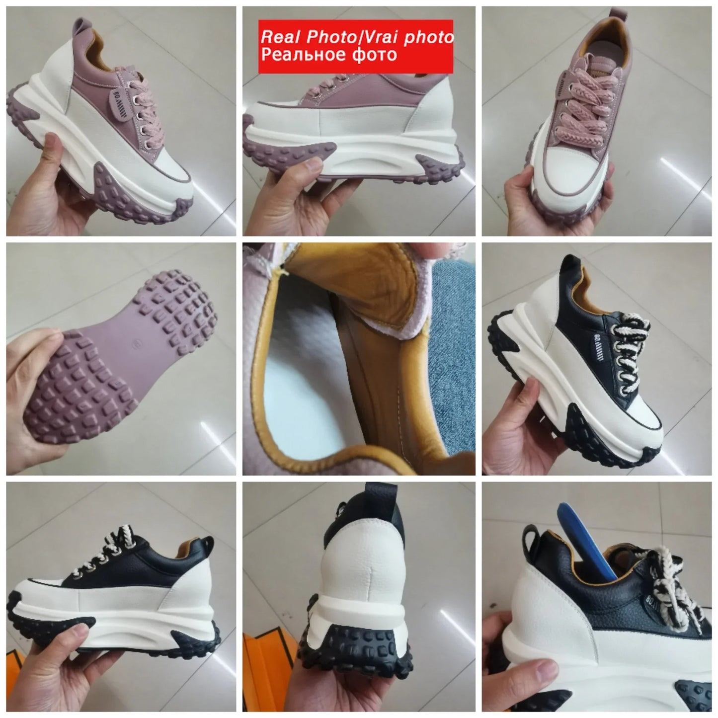 Frendorf | 7 cm Plateau-Keilsneakers aus Leder