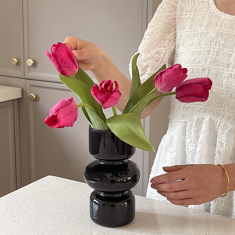Glas Tier Vase - Mehrfarben