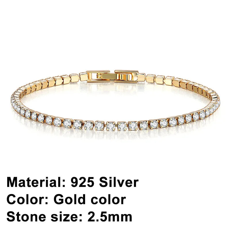 Frendorf | Tennis-Armband – Glänzen Sie mit Attitüde: Eleganz aus Sterlingsilber und Hip-Hop-Flair!