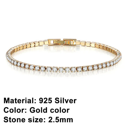 Frendorf | Tennis-Armband – Glänzen Sie mit Attitüde: Eleganz aus Sterlingsilber und Hip-Hop-Flair!