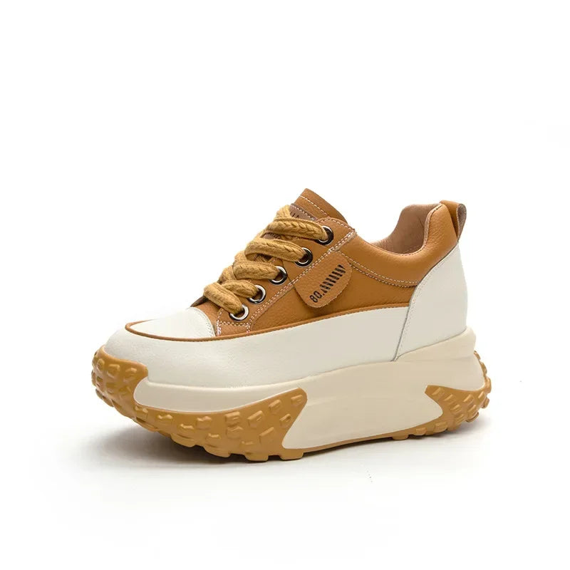 Frendorf | 7 cm Plateau-Keilsneakers aus Leder