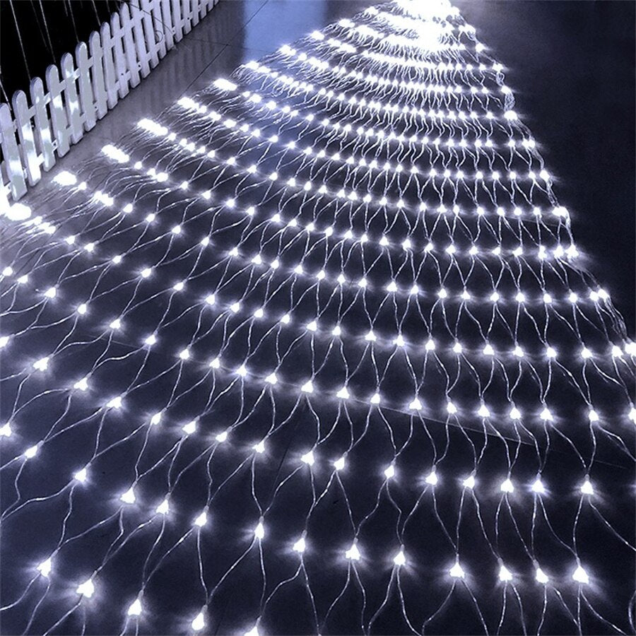 Fenster Vorhang Weihnachten Fee Girlande Mesh Licht