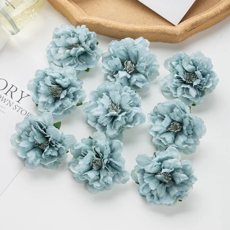 Frendorf | 10 Stück Künstliche Seiden-Pfingstrosenblüten – DIY Bastel Fake Staubblüten für Hochzeiten, Zuhause, Valentinstag und Außen Dekoration