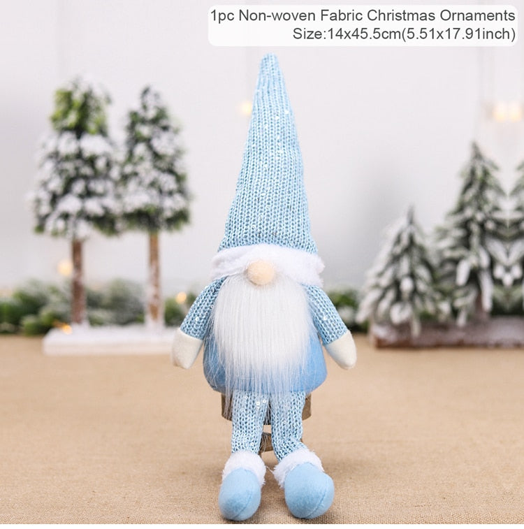Gnom Weihnachten Gesichtslos Puppe Frohe Weihnachten Dekorationen für Zuhause Weihnachtsornament Xmas Navidad Noel Geschenke Neujahr 2024
