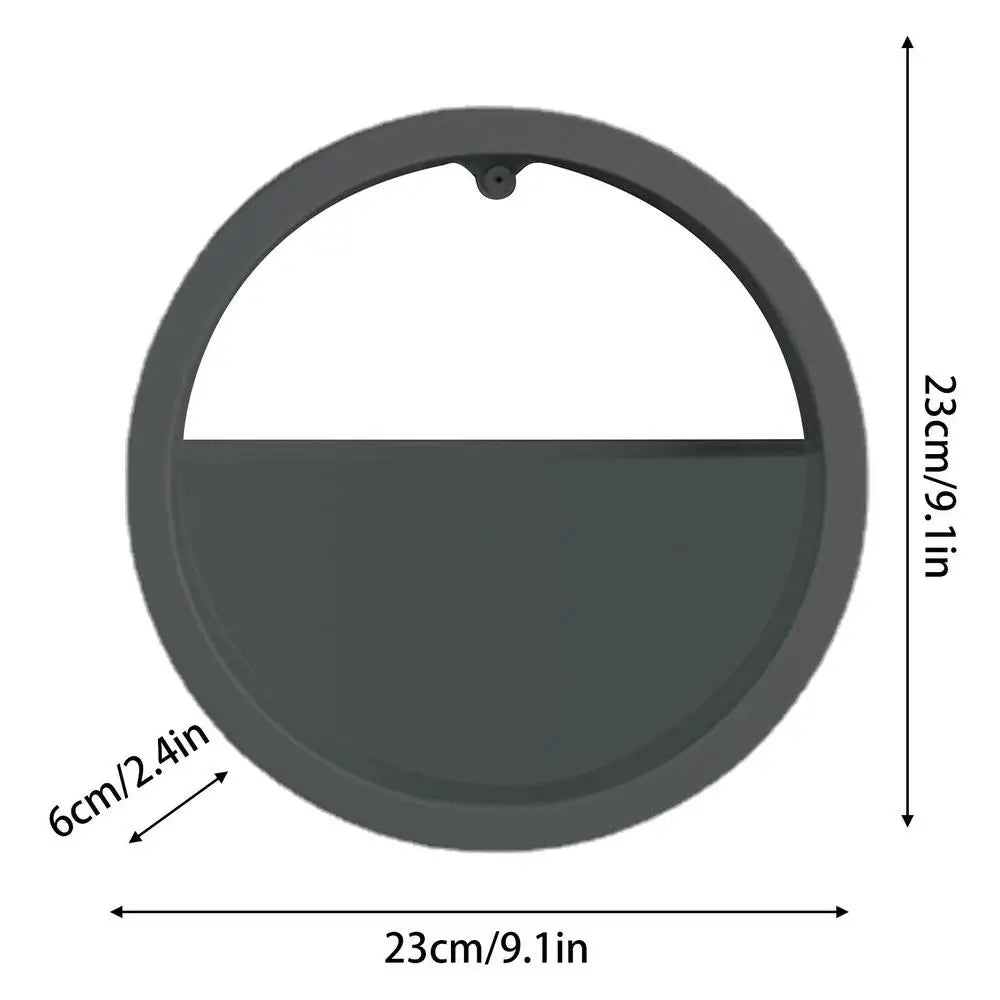 Runde Metall Eisen Glas Wandvase