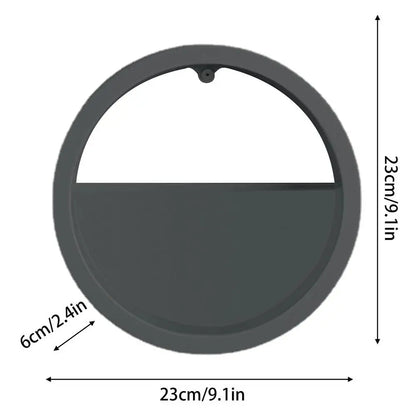 Runde Metall Eisen Glas Wandvase