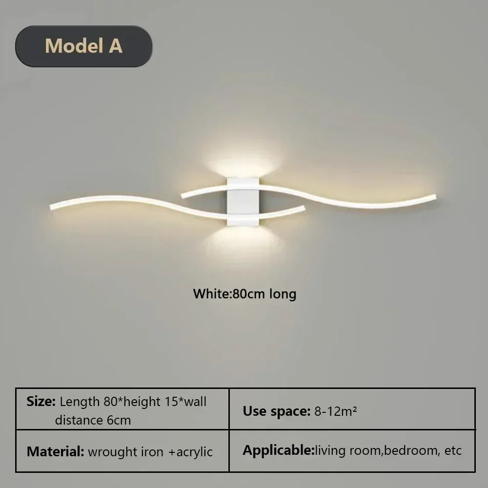Frendorf | Moderne LED Wandleuchte – Schwarze, weiße und goldene Wandleuchte für Wohnzimmer, Schlafzimmer, Nachttisch und dekorative Beleuchtung