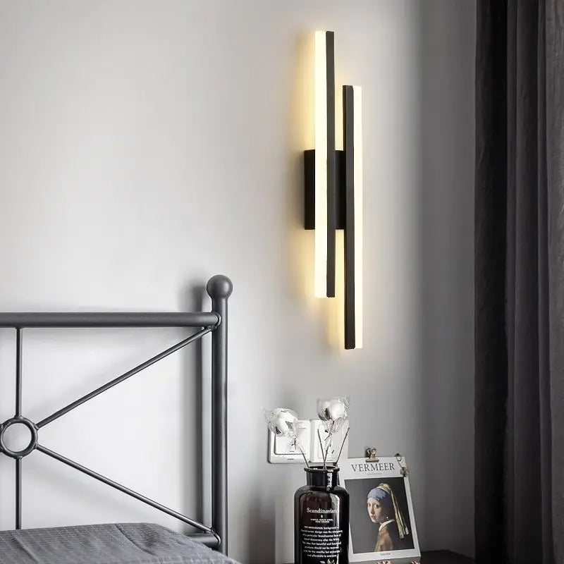 Moderne LED-Wandlampe: Schwarz/Gold Acryl Raumdekoration Licht