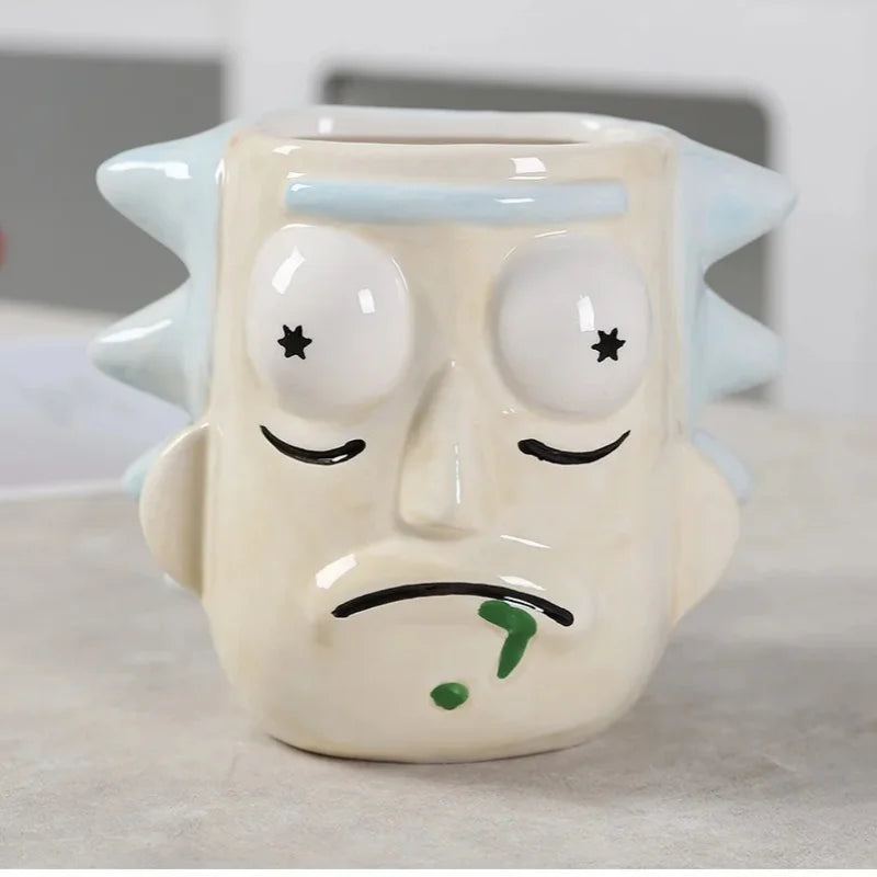 3D Senioren- und Kinderbecher Große Kapazität Keramiktasse Home Office Kinderbecher Kessel Kreative Kaffee Tee Milch Wasser Tassen
