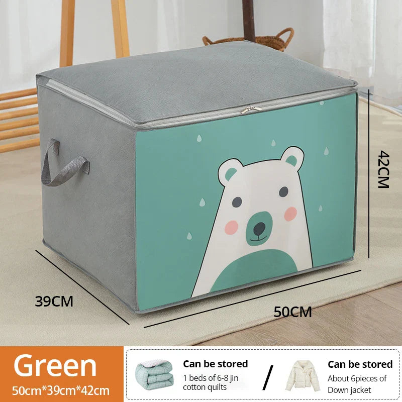 Frendorf | NestBox | Faltbare Aufbewahrungstasche | Staubdicht & Verstärkte Griffe | Für Decken, Kleidung & Spielzeug