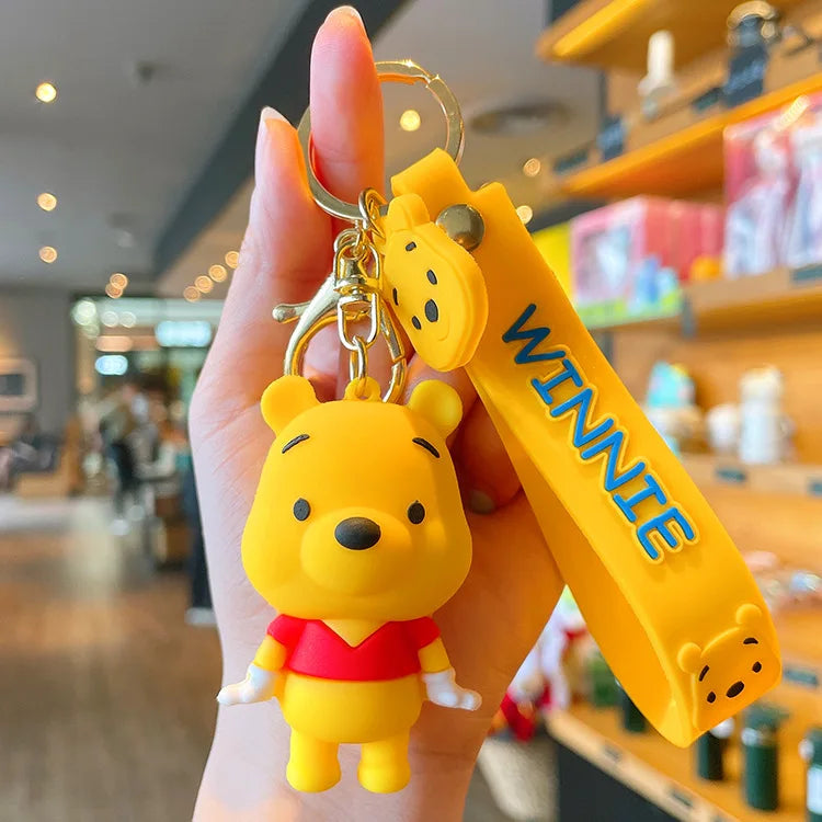 Anime Disney Schlüsselanhänger - Süßer Mickey Mouse, Minnie, Lilo und Stitch Cartoon Schlüsselring, Ornament und Autoanhänger, Perfekte Geschenke für Kinder