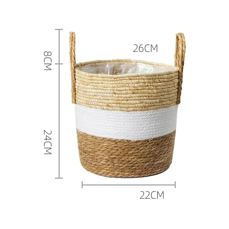 Japandi Serenity: Multifunktionale Rattan-Pflanztöpfe für zenhafte Wohnkultur