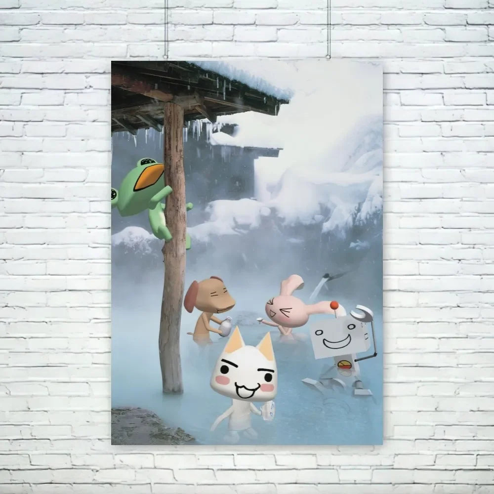 Cartoon Inoue toro Süßer Poster Wandbilder Für Wohnzimmer Herbst Dekor Klein