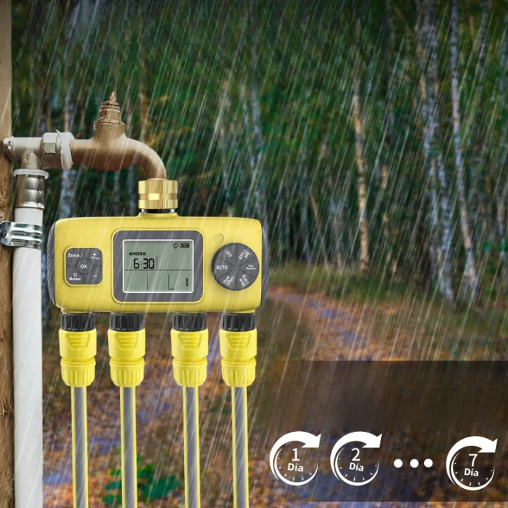 Frendorf | HydroVista - 4-Zonen Digital-Wassersystem mit LCD-Bildschirm und IPX7 Wasserfestes Smart-Ventilsystem