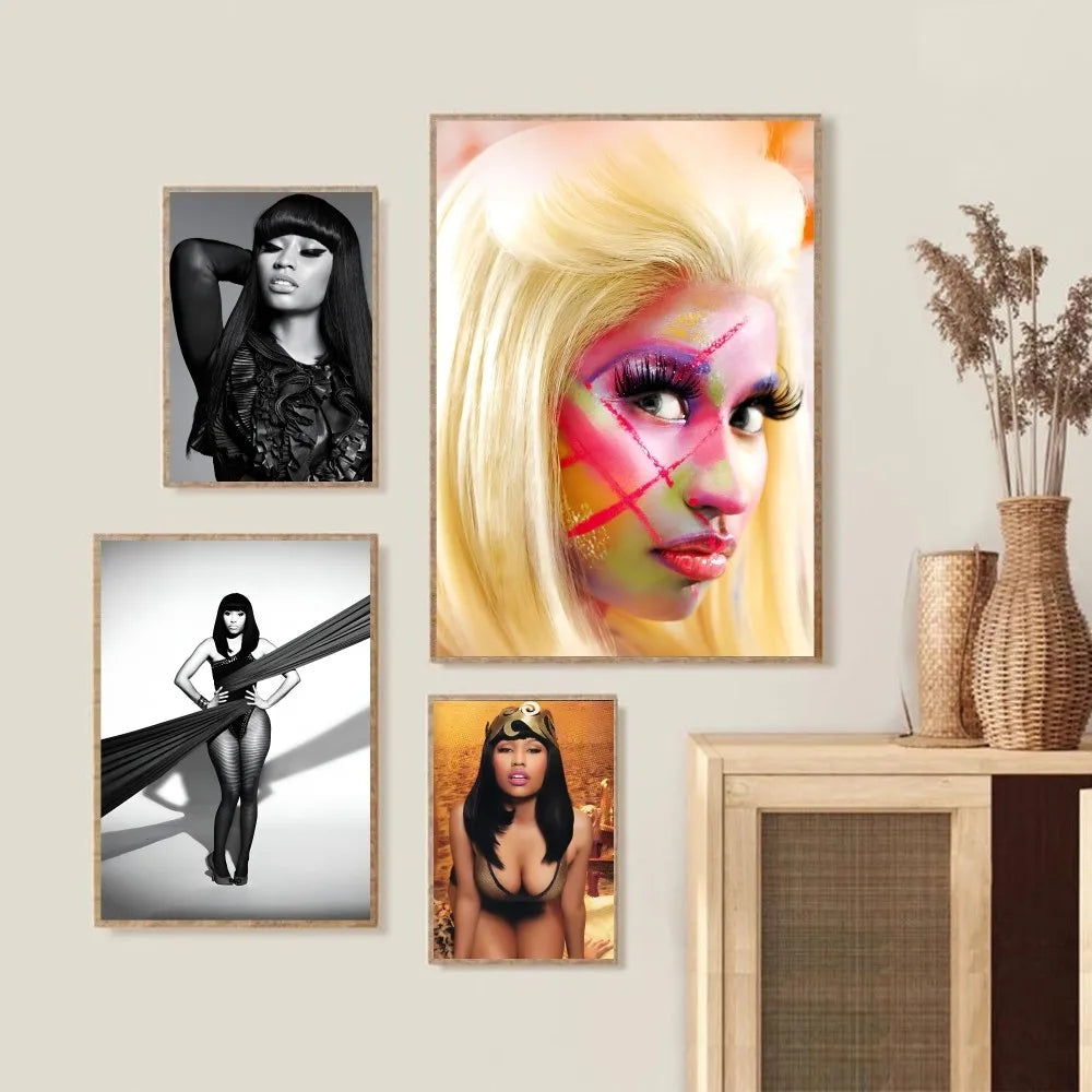 Beliebtes Pop-Sängerin-Nicki Minaj Poster Wandkunst Wohnkultur Raumdekoration digitale Malerei Wohnzimmer Restaurant Küchenkunst