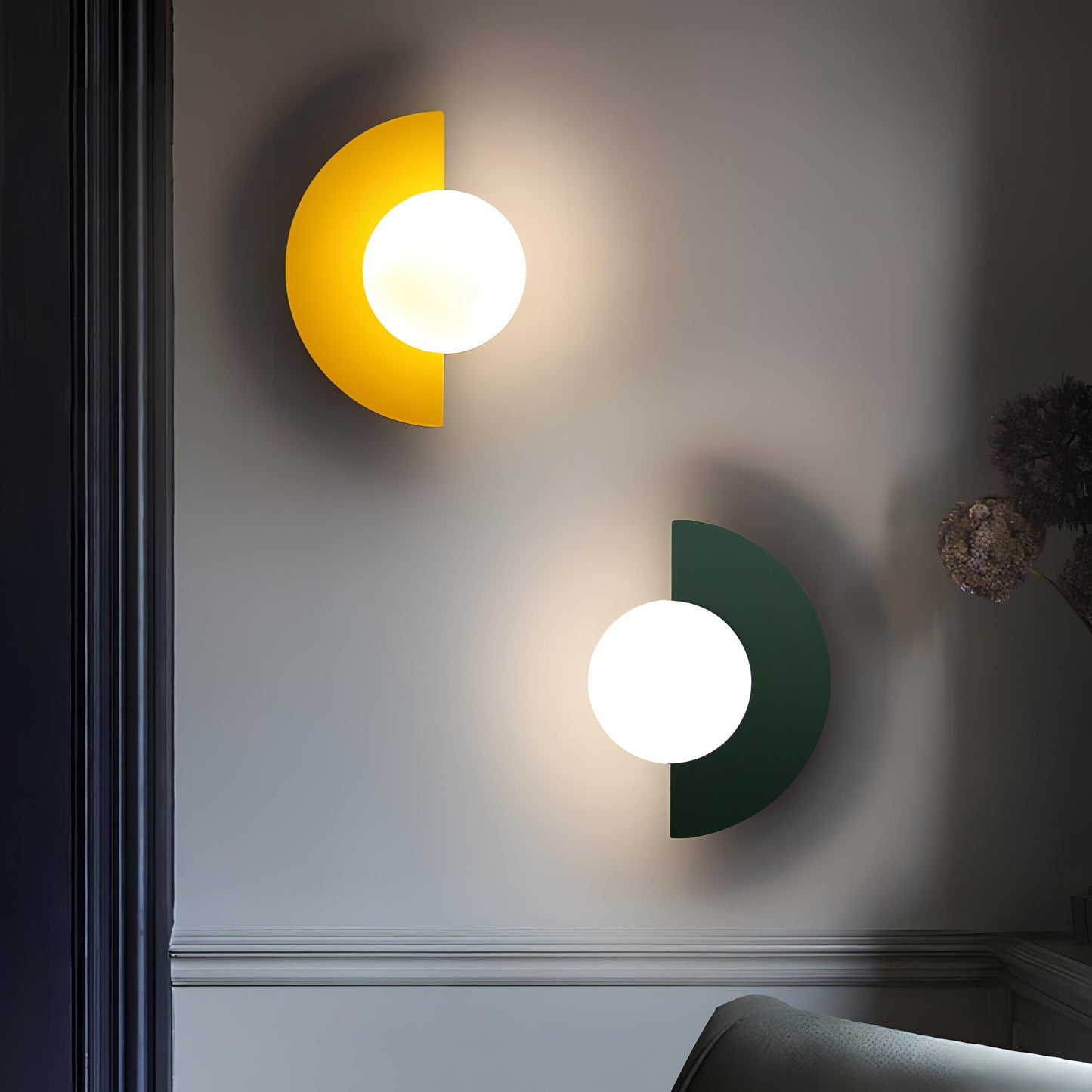Frendorf | HaloCrest Nordische Halbkreis-Wandleuchte | Modernes Design | LED Beleuchtung | Energiesparend