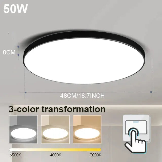 Frendorf | Moderne LED-Deckenlampe – 18W/30W/40W/72W Runde Deckenleuchte für Wohnzimmer, Schlafzimmer, Küche und Badezimmer