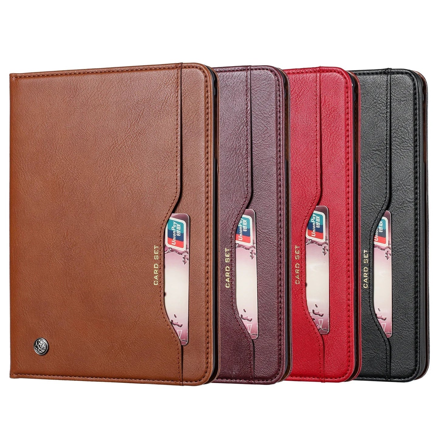 Frendorf | Leder Flip Case für iPad 9,7 (2017-2018), 10,2 (7. / 8. Gen), Air 2/3/4, Pro 9,7/10,5/11 - Wasserdicht, Stoßfest, Business Tablet Hülle