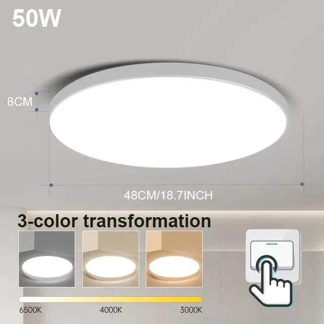 Frendorf | Moderne LED-Deckenlampe – 18W/30W/40W/72W Runde Deckenleuchte für Wohnzimmer, Schlafzimmer, Küche und Badezimmer