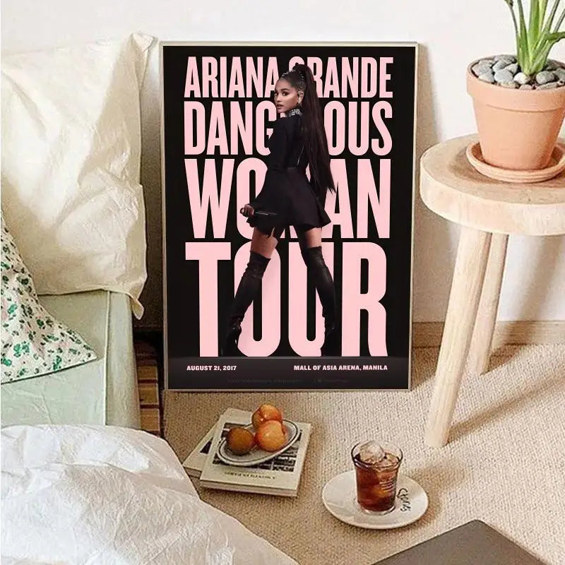 Beliebter Popsänger-Ariana Grande Poster Wandkunst Wohnkultur Zimmerdekor Digitale Malerei Wohnzimmer Restaurant Küchenkunst