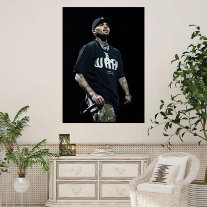 Chris Brown Rapper Poster Drucke Wandmalerei Schlafzimmer Wohnzimmer Dekoration Büro Zuhause