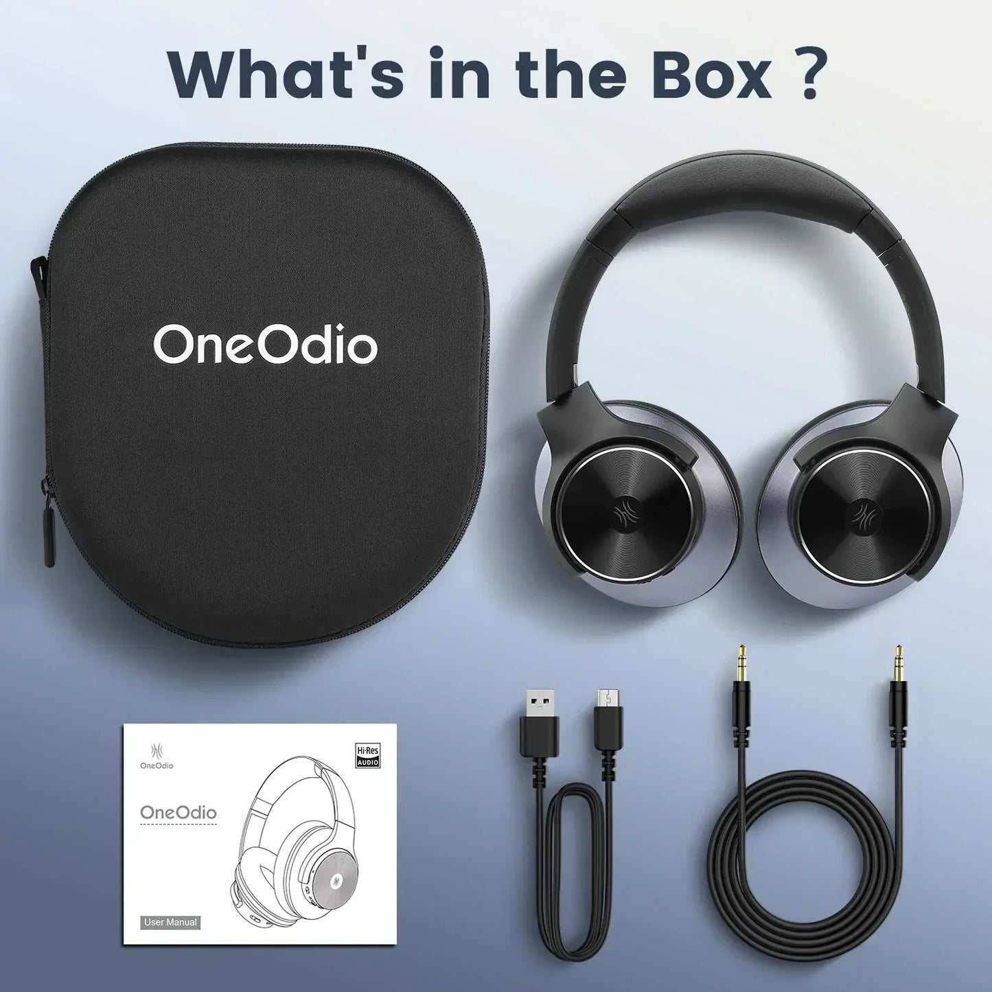 Frendorf | Oneodio A10 Serie Kabellose Kopfhörer – Aktive Geräuschunterdrückung, USB-C-Laden & Mikrofon