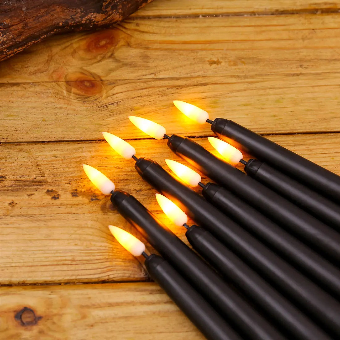 Frendorf - Schwarze LED-Teelichter ohne Flamme mit Fernbedienung für eine unvergessliche Atmosphäre