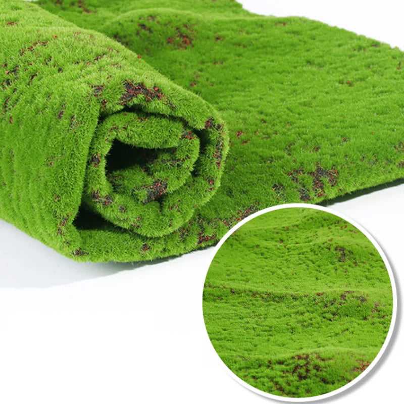 Frendorf | Kunststoffgras Teppich – 50/100cm Fake Moos Rasenfläche für Garten, Hochzeit und Heimdekoration – Grüne Landschaftsmatte Teppich