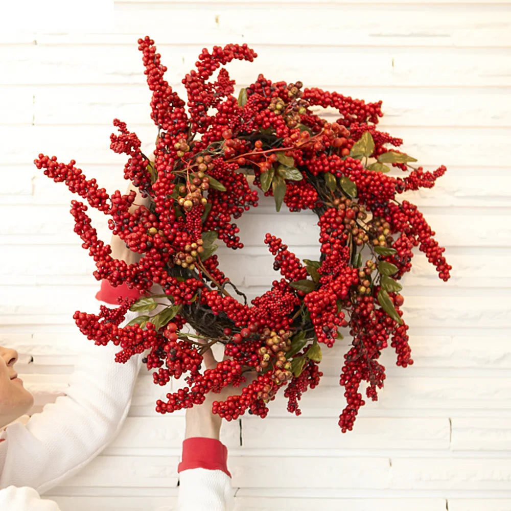Künstliche rote Beeren DIY Weihnachtsbaum Party Dekoration