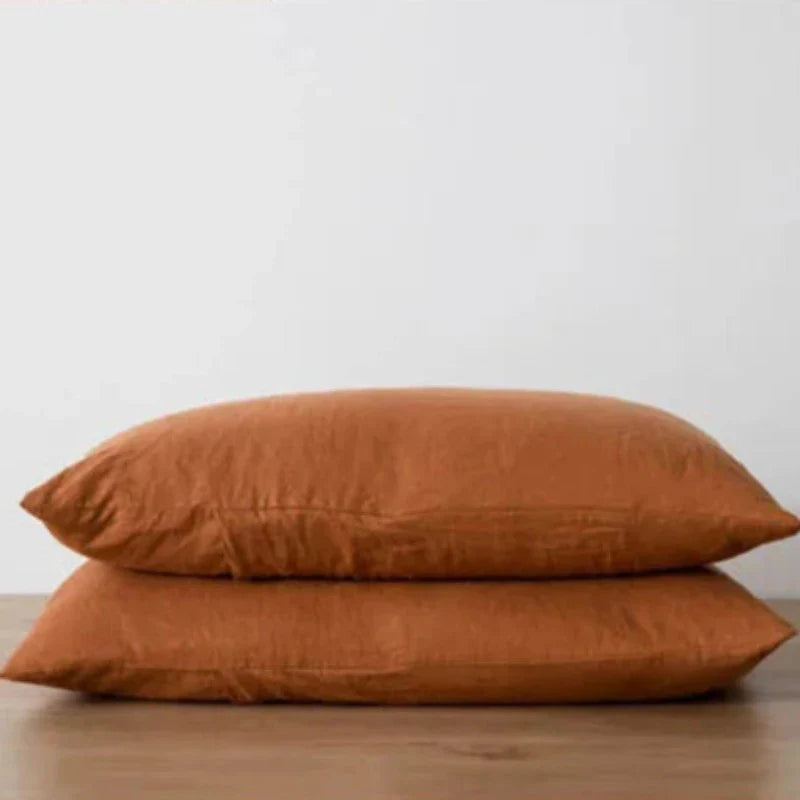 KISSENBEZUG LEINEN ORANGE